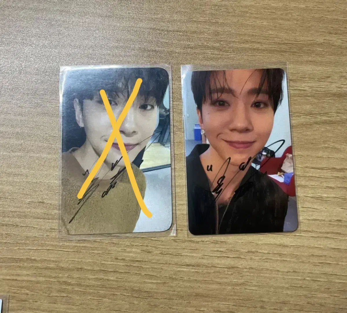 Defense Ministry sign unreleased photocard
