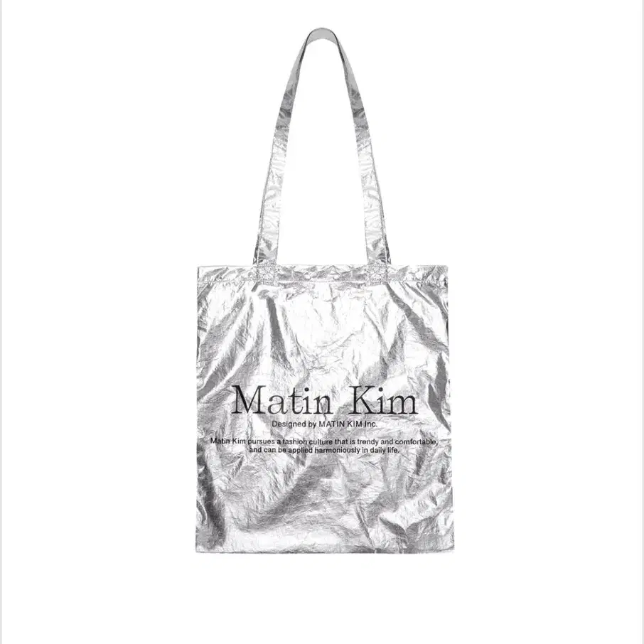 새상품) 마땡킴 MATIN POPPIN ECOBAG IN SILVER