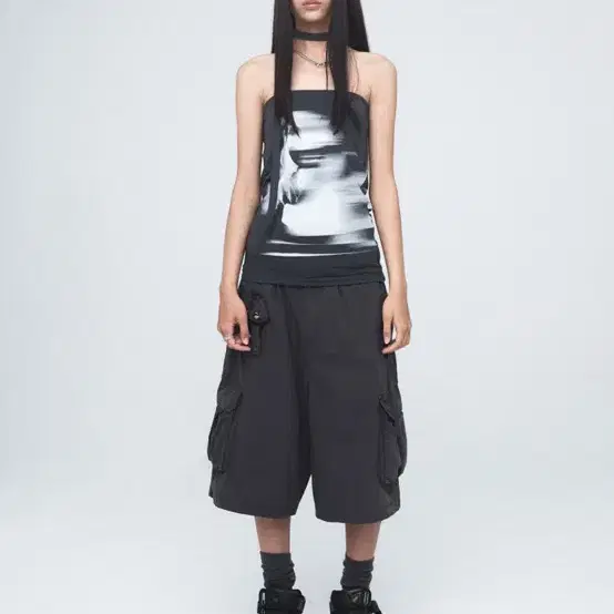 나체 Nache printed tie tank top