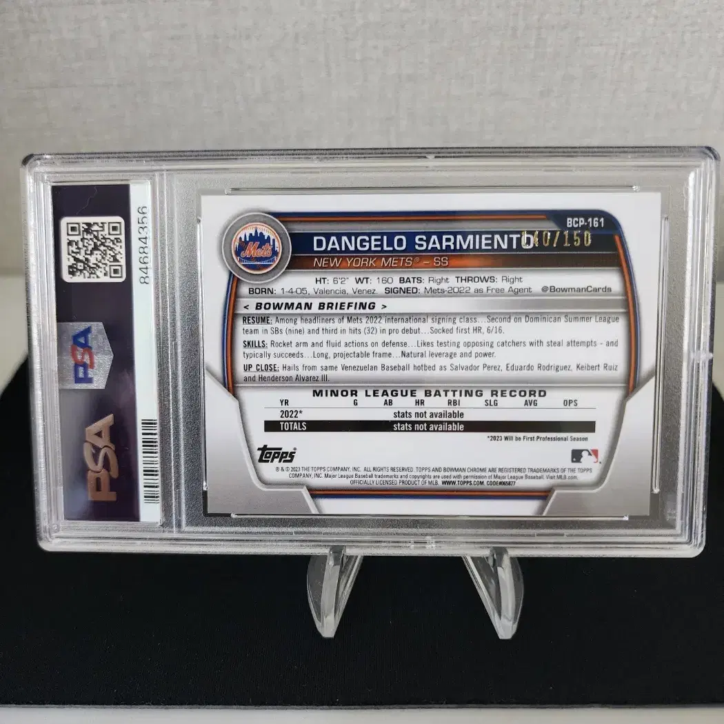 2023 바우만 크롬 DANGELO SARMIENTO PSA 9