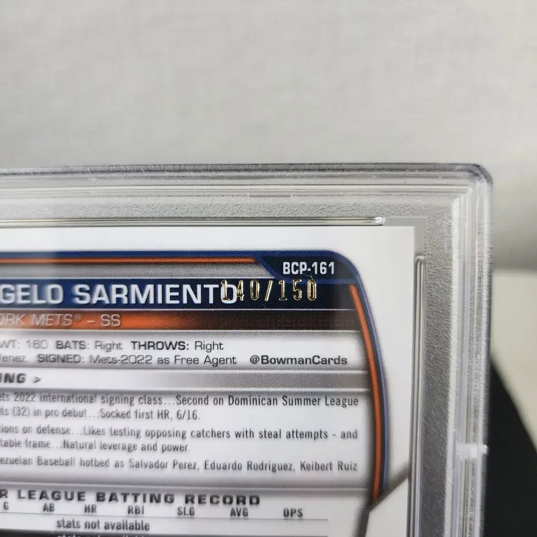 2023 바우만 크롬 DANGELO SARMIENTO PSA 9