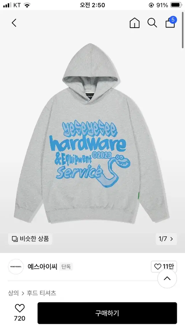 Y.E.S Hardware Hoodie Grey (M)