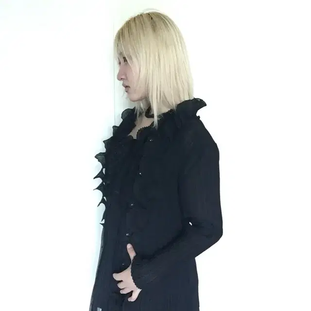 Gothic Pleats ruffle cardigan