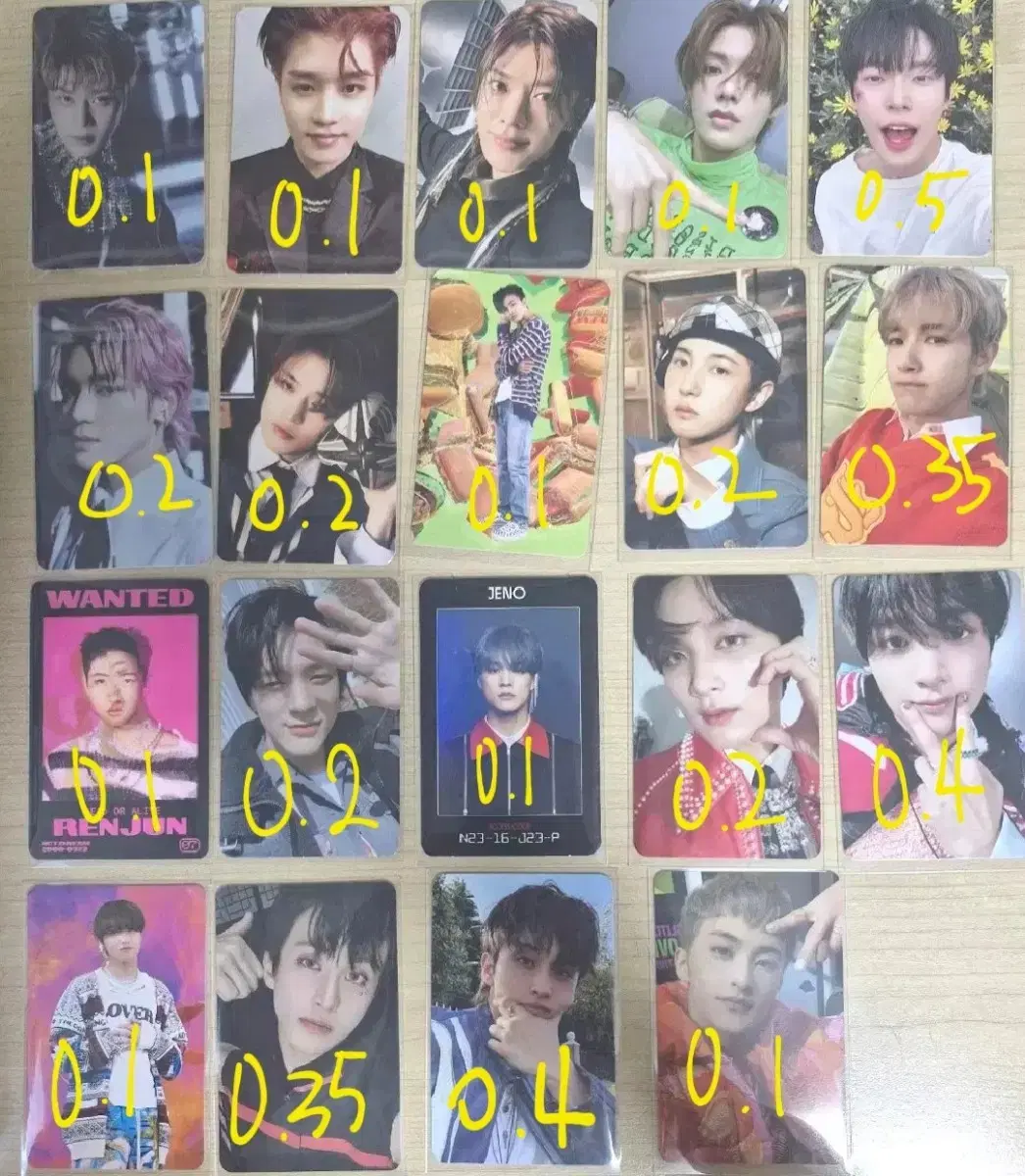 NCT photocard wts taeil yuta doyoung taeyong chenle jaemin renjun jeno haechan Marks