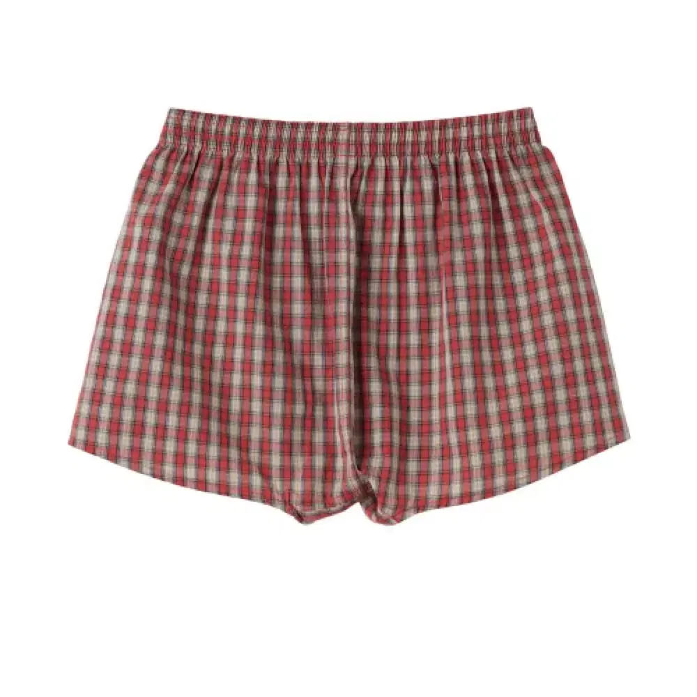 스컬프터 cotton boxer pants red plaid