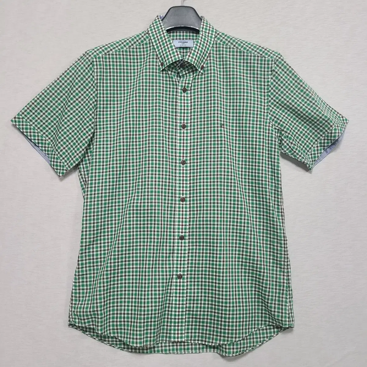 Renoma check short sleeve shirt M100 ㅡ0821