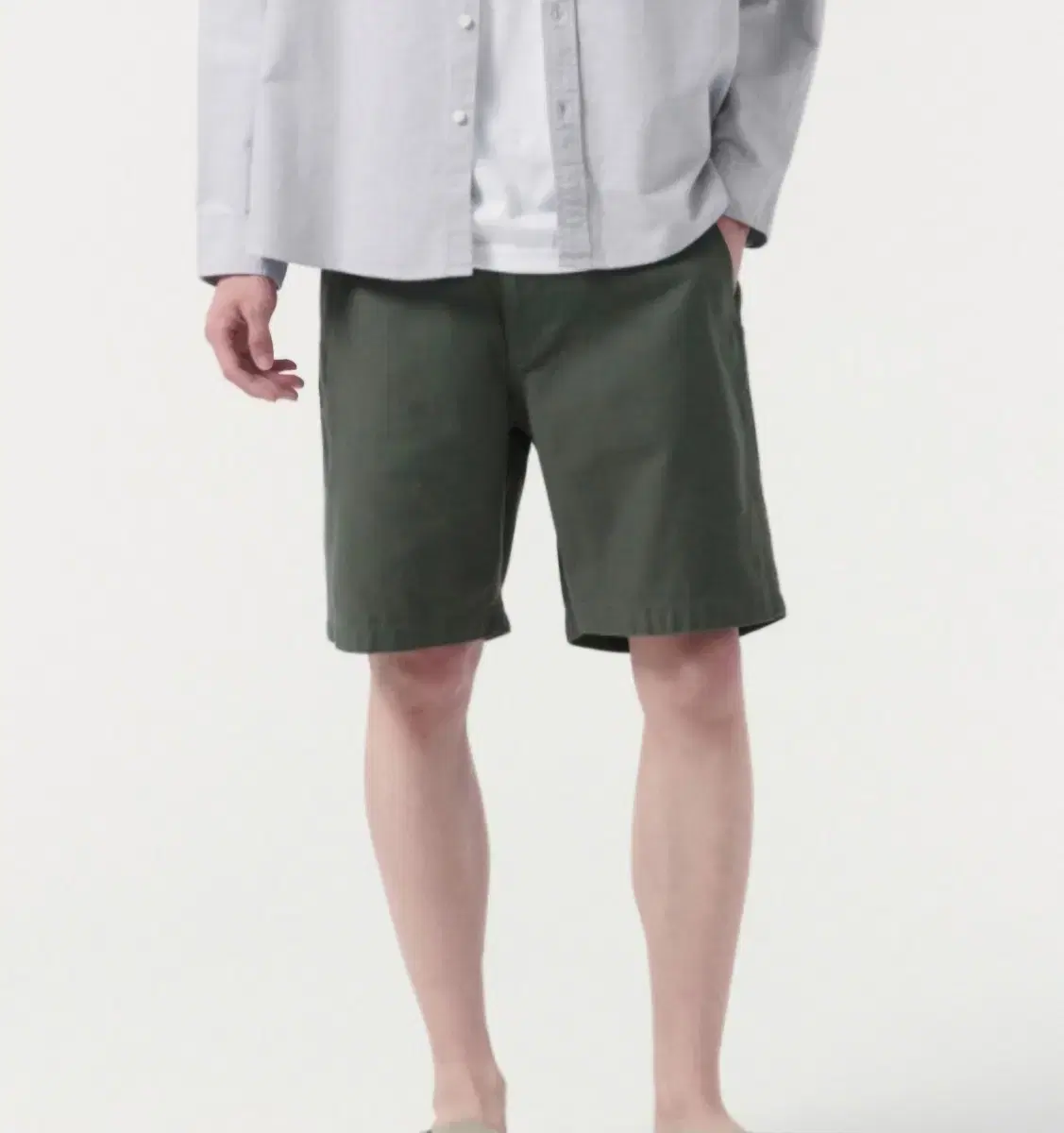 Off-White Sateen Officers Shorts in Plain White Satin