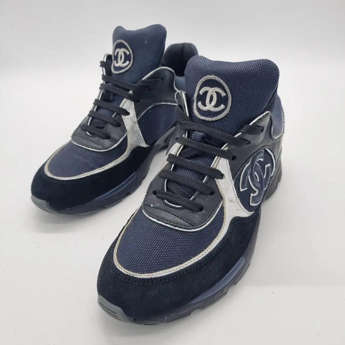 Chanel Women's Cruise Sneakers Navy 225mm