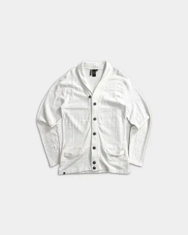 karl kani white diamond cardigan