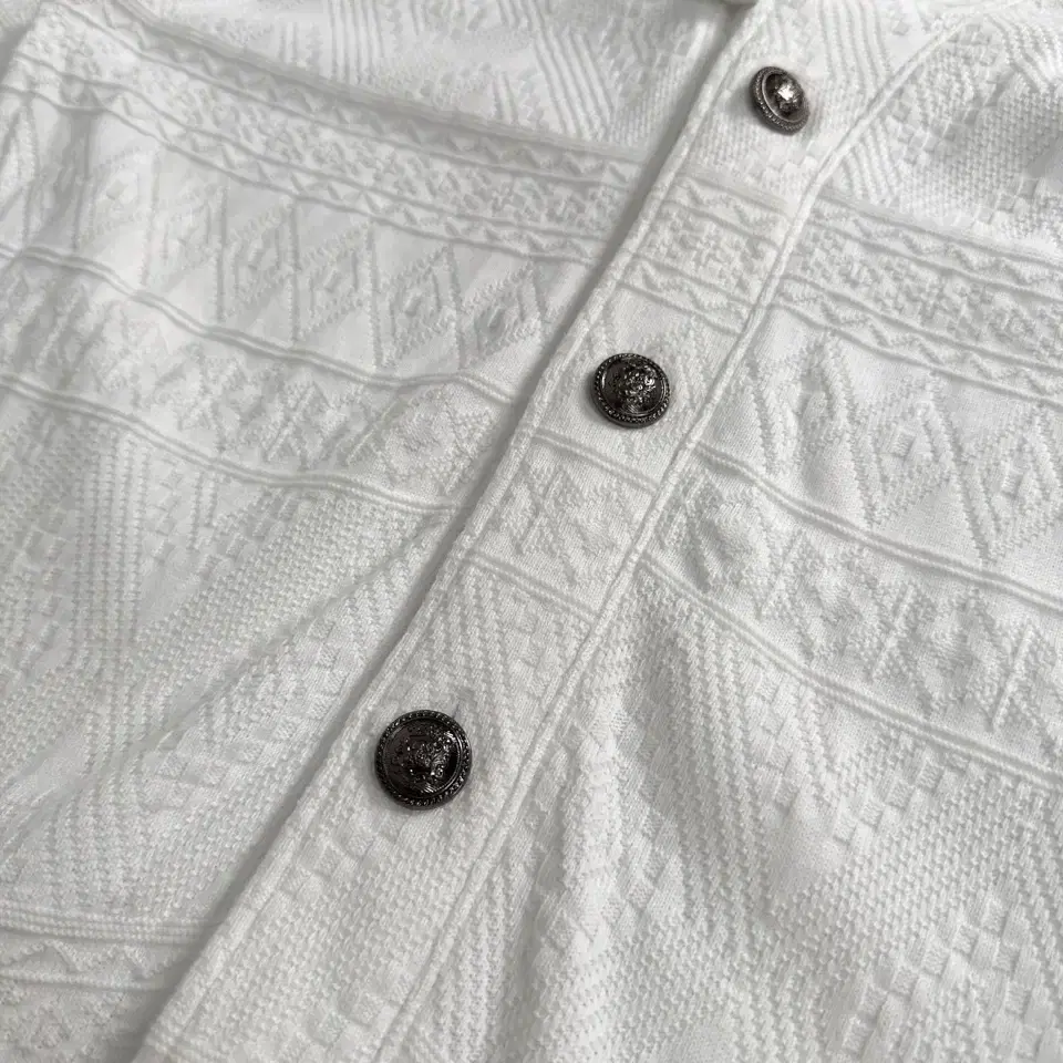 karl kani white diamond cardigan