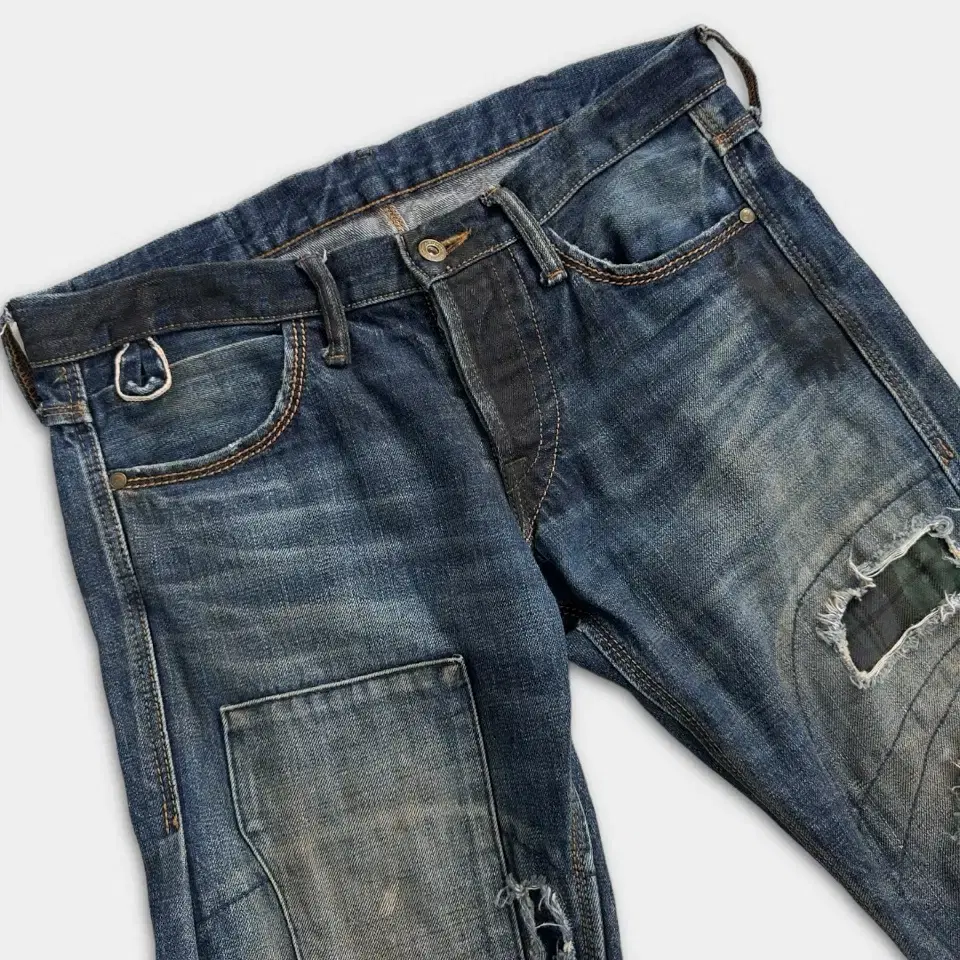 vintage bagarch punk denim pants