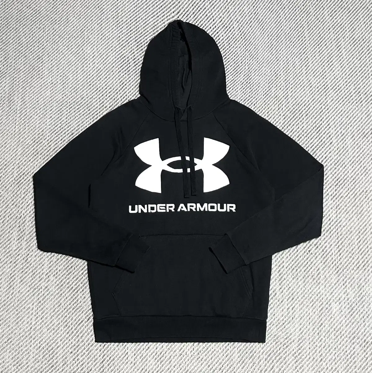 [ S ] Underarmour 언더아머 빅로고 블랙 면 후드티