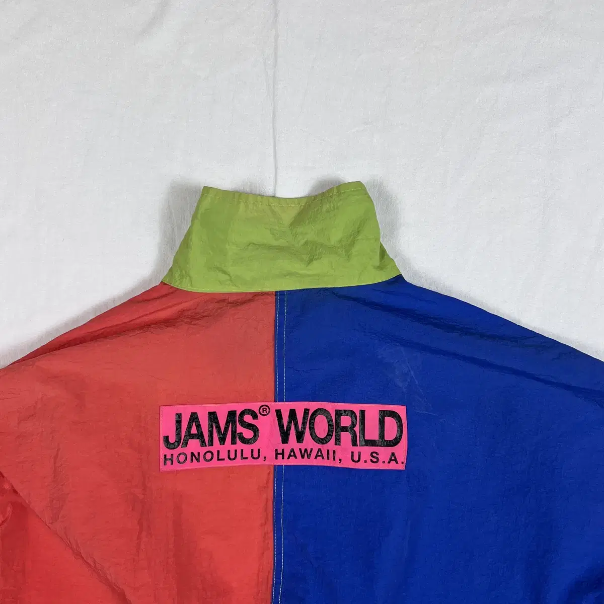 90s 잼스월드 jams world 로고 멀티컬러 올드스쿨 자켓