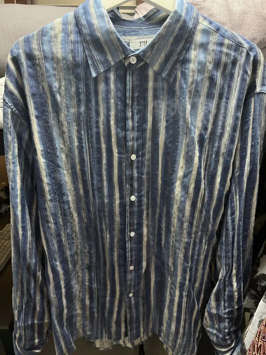 Bonded Washed Stripe Shirt