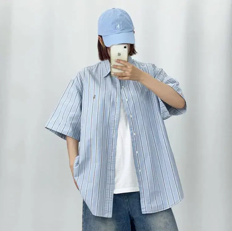 [3XL]Polo haneul Striped short sleeve shirt CH5762