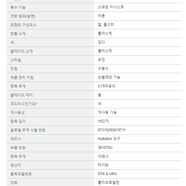 훌타포스 끌 나이프 더블 홀스터 381070USTK & URA