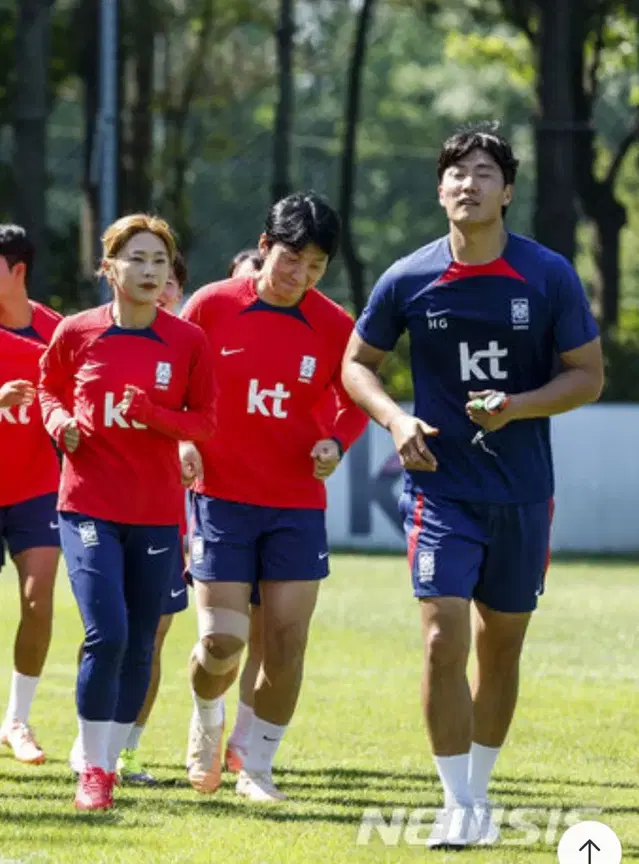 XL 여자 축구 국가대표 남성 코치 트레이닝 세트 새상품