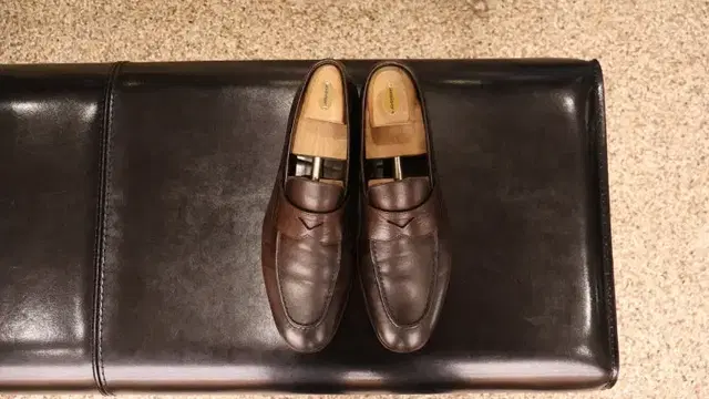 Santoni/산토니/페니로퍼/브라운/UK8.5/270