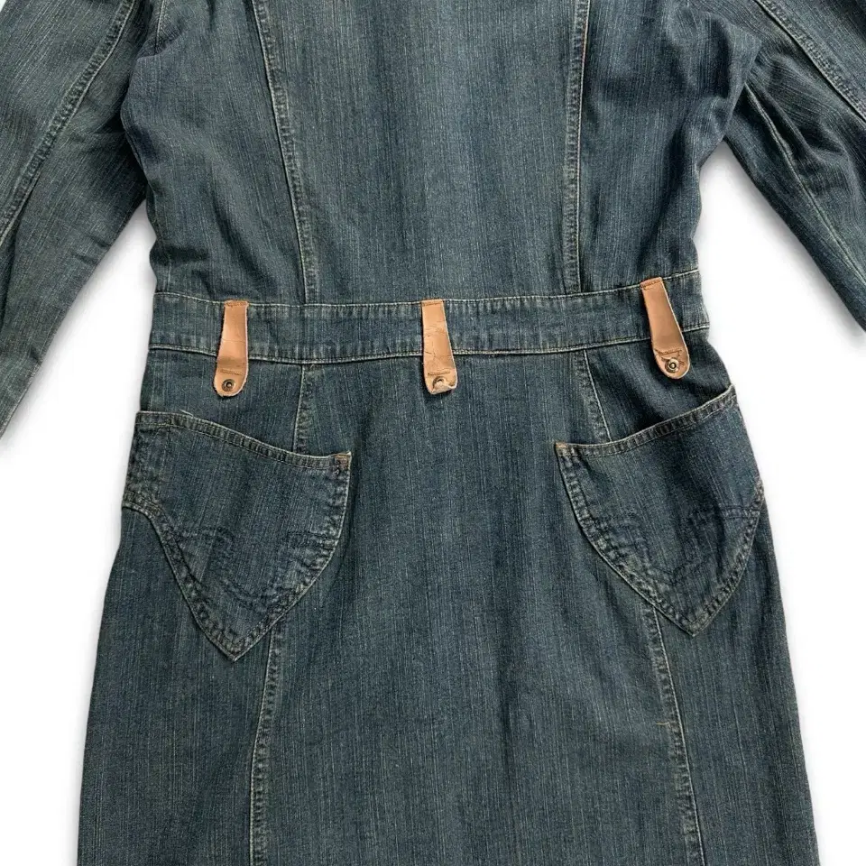 vintage frayed edge denim trench coat