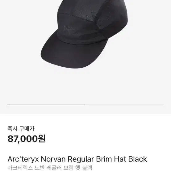 아크테릭스 Arc'teryx Norvan Regular Brim Hat