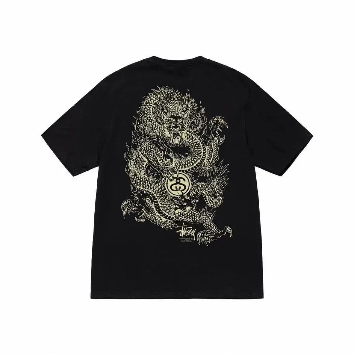 스투시 드래곤 티셔츠 블랙 Stussy dragon T-shirt