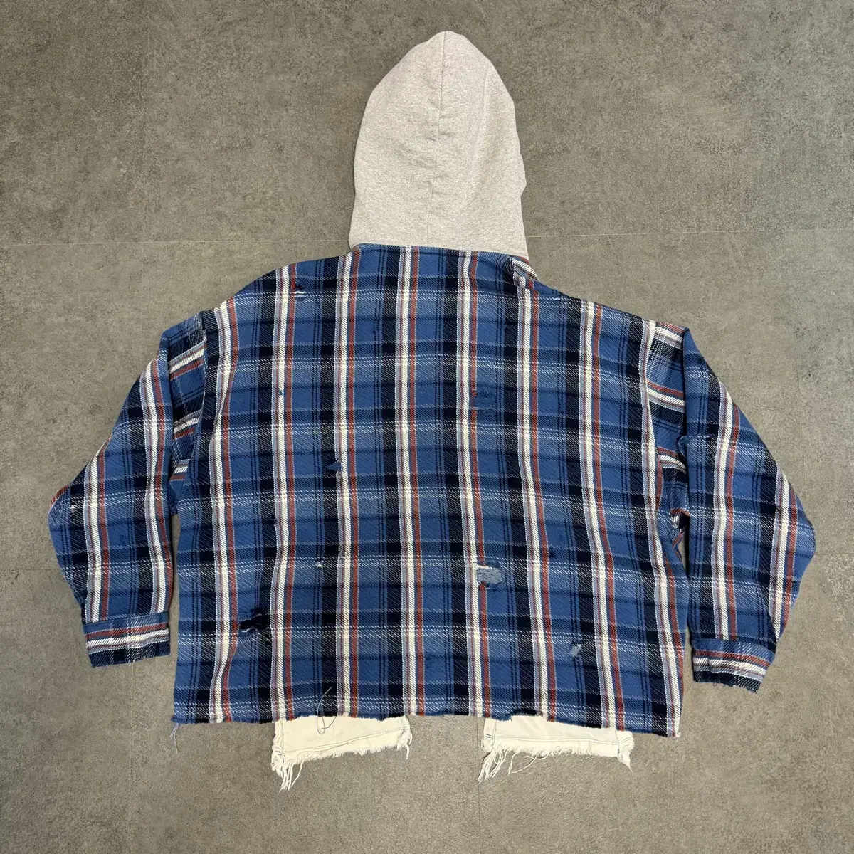 Jieda Damage Flannel hoodie