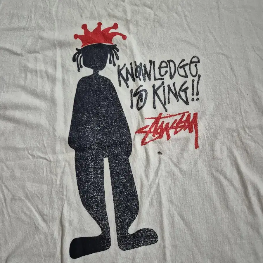 stussy 스투시 'knowledge is king' 아카이브 티셔츠