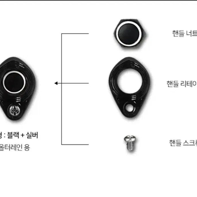 도요 핸들 너트 릴 핸들 낚시 릴부품 우핸들