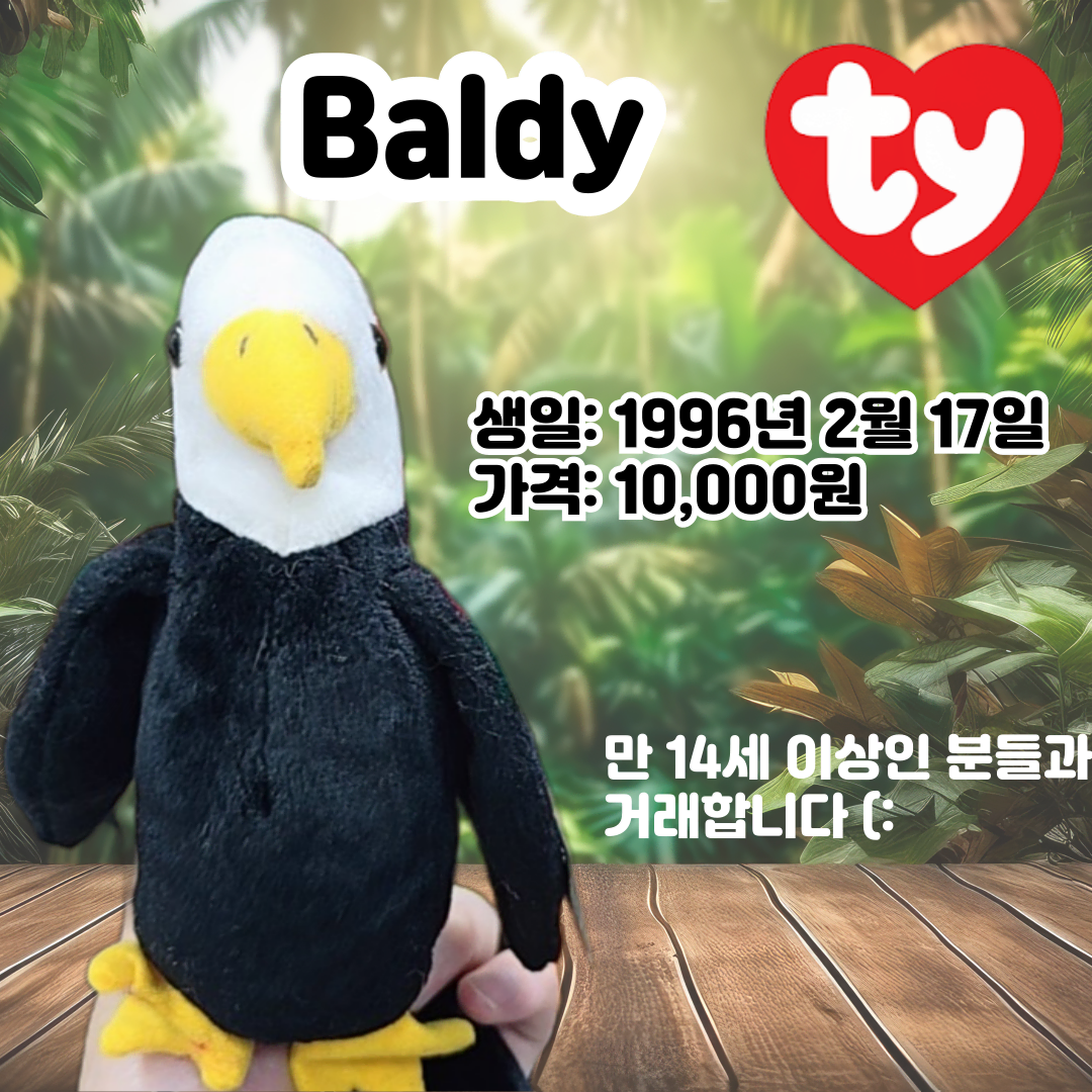 [TY인형] 민둥이 독수리 인형 Baldy!