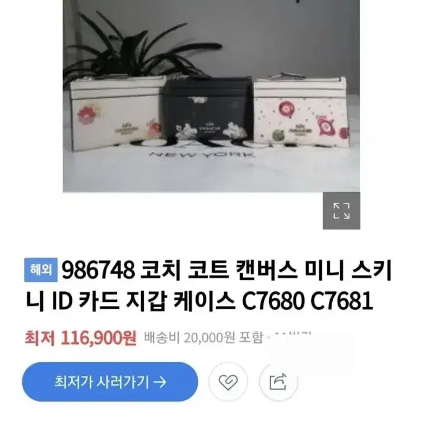 코치 정품 카드지갑