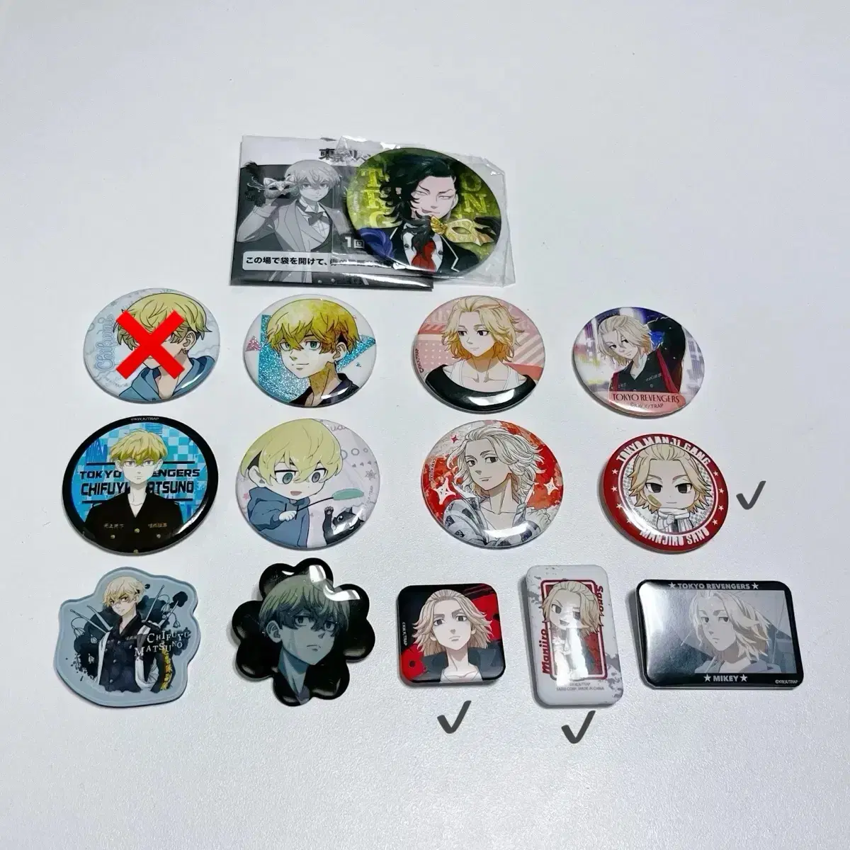 Toriben Tokyo Revengers Can Badge Mikey Chifuyu Kokonoi