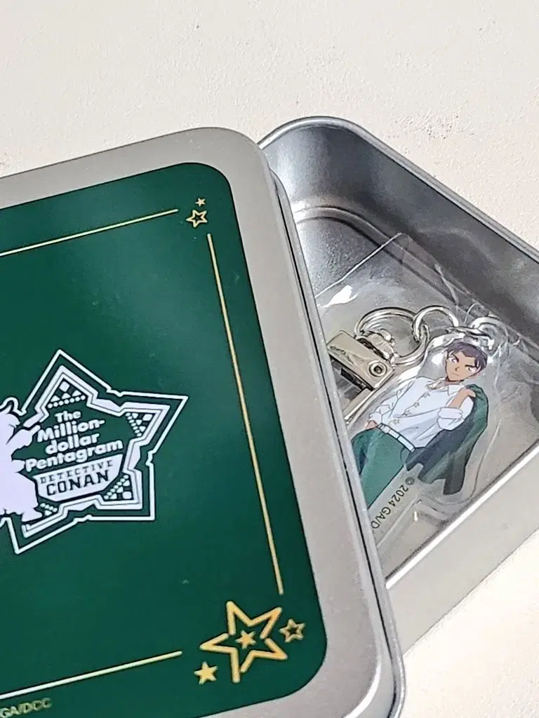 Detective Conan $1 Million Pentagram Tin Case + Keyring (Heiji Hattori)