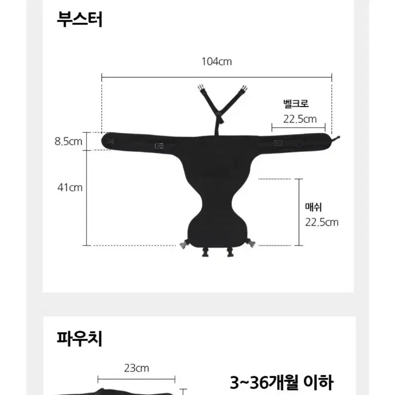 노르디코 휴대용 부스터 유아식탁의자시트 블랙