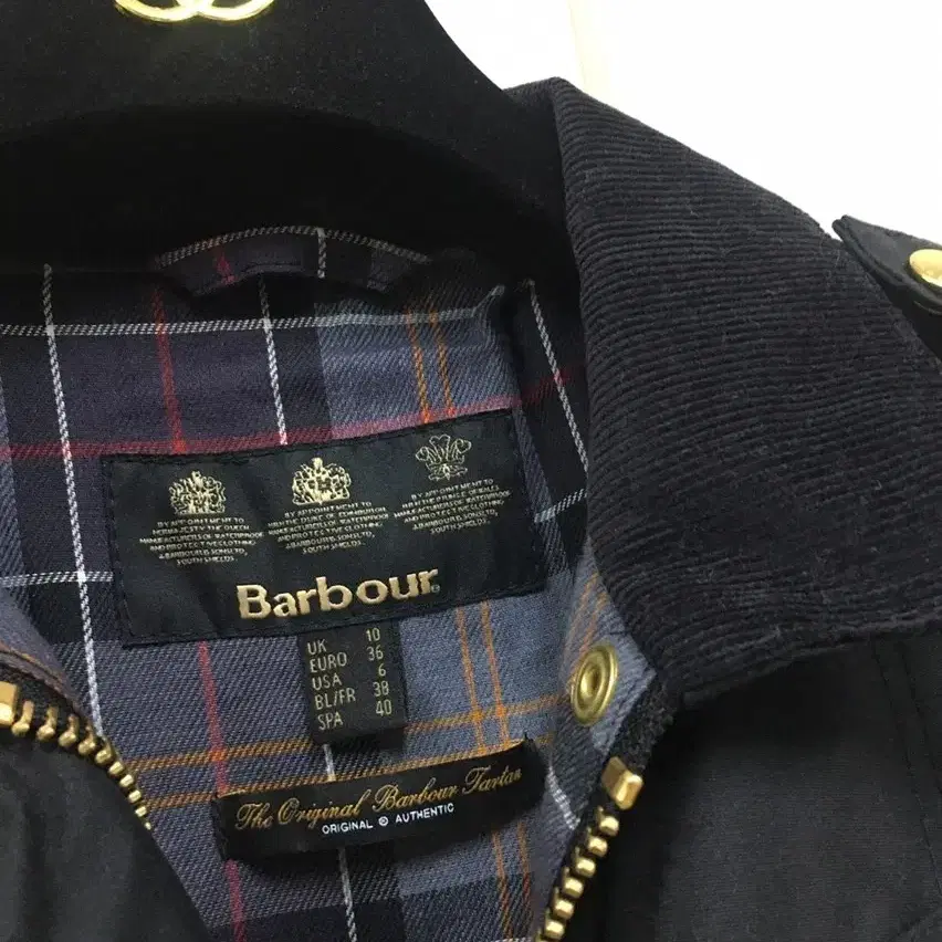 바버 barbour  정품 블랙 레이디 인터내셔날 벨트자켓 66