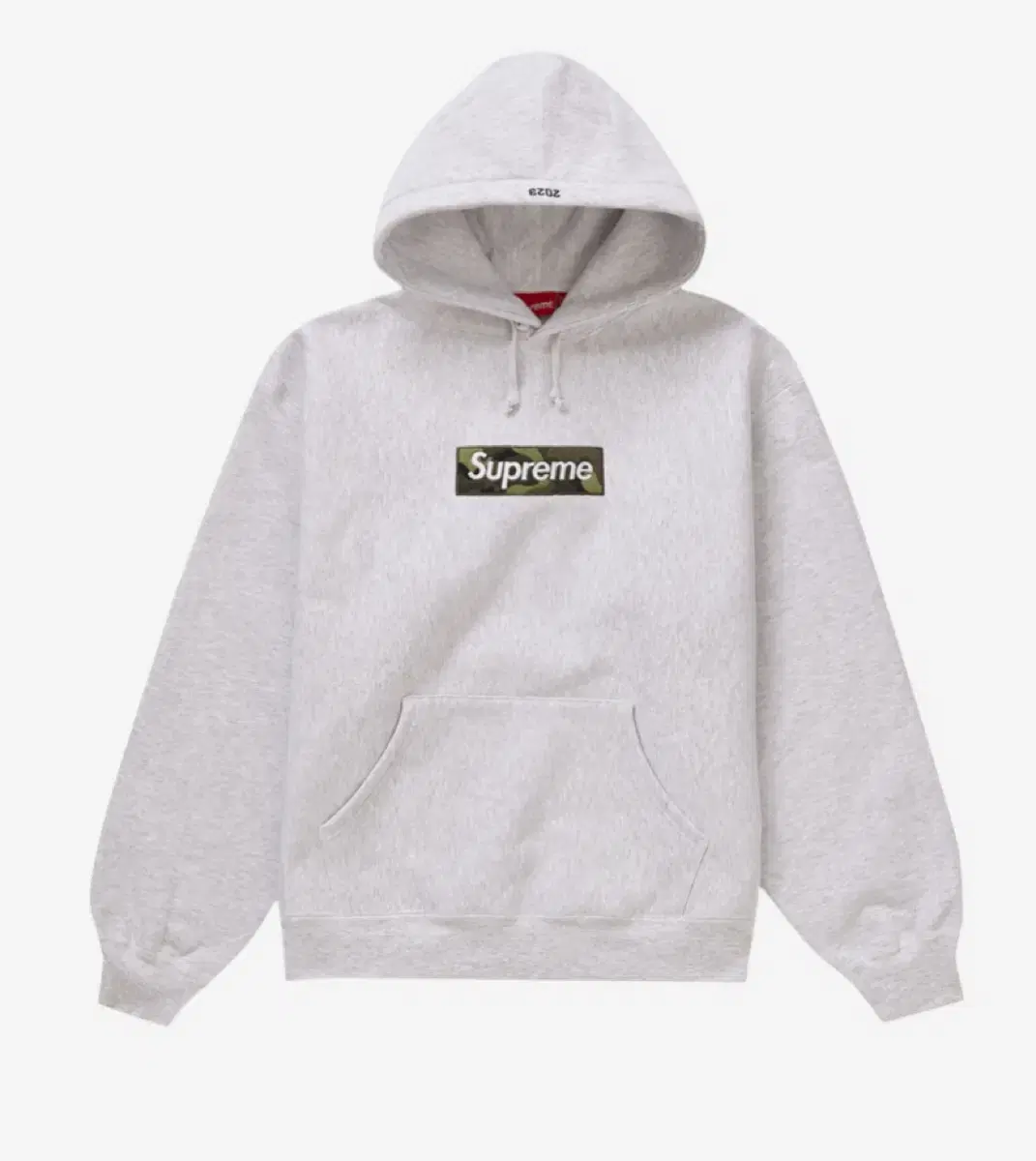 23FW Supreme Box Logo Hoodie Gray