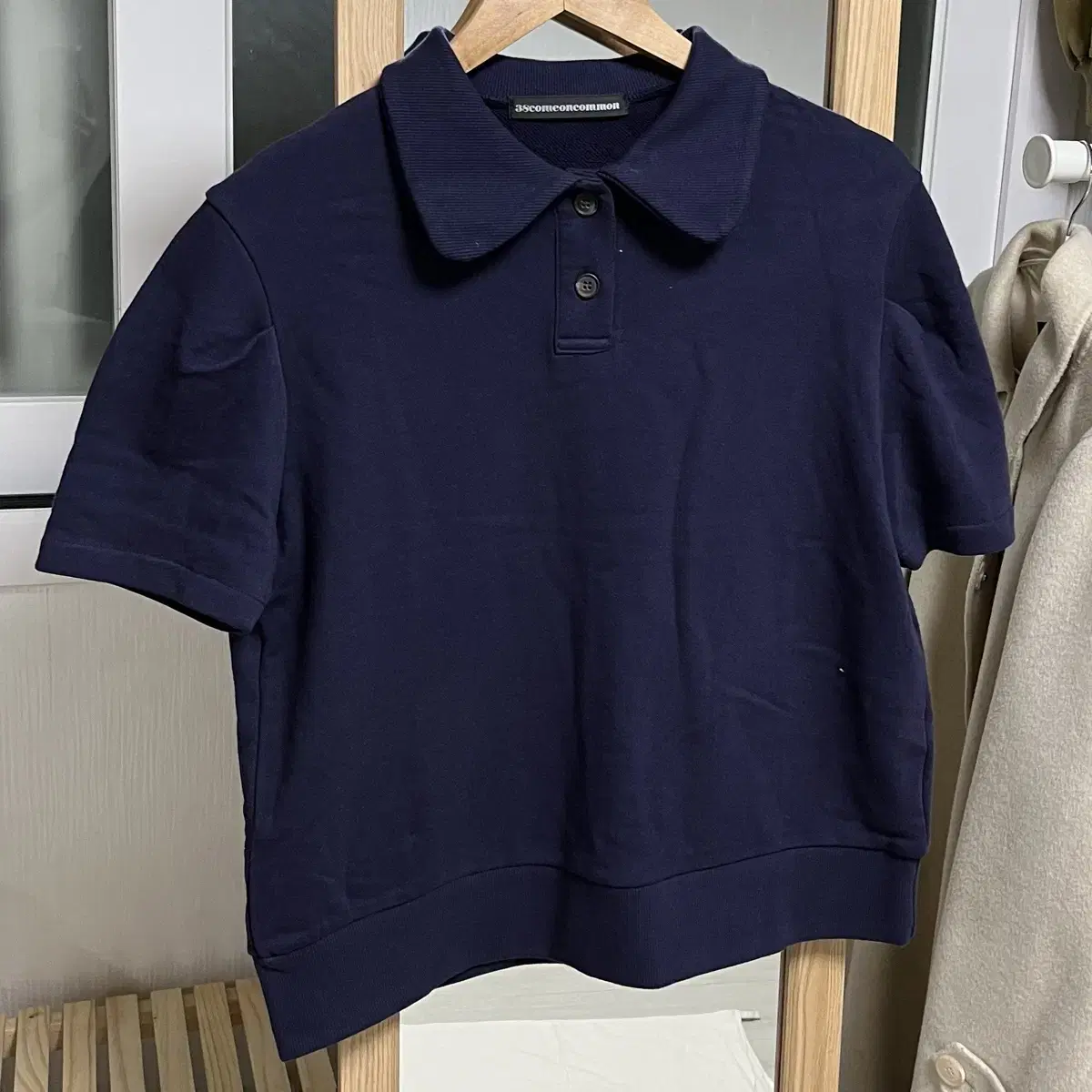 38컴온커먼 LV PUFF COLLAR MTM- NAVY