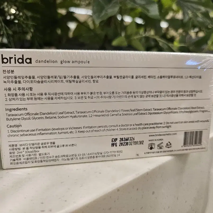 brida 브리다 단델리온 앰플 (민들레 앰플) 새상품