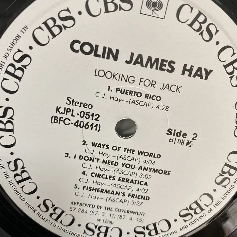 COLIN JAMES HAY LP / C1919