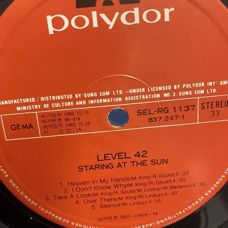 STARING AT THE SUN   LP / C2176