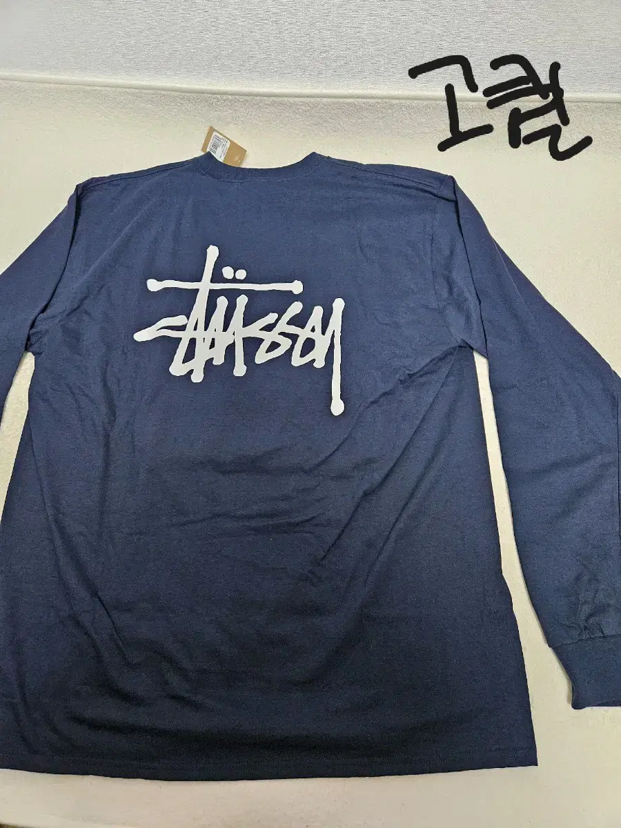 (XL) New Arrivals Stussy Long Sleeve Basic Navy