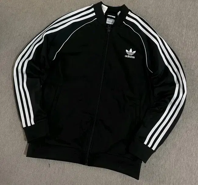 Adidas Black and White Black Track Top Jersey Zip Up 90/S