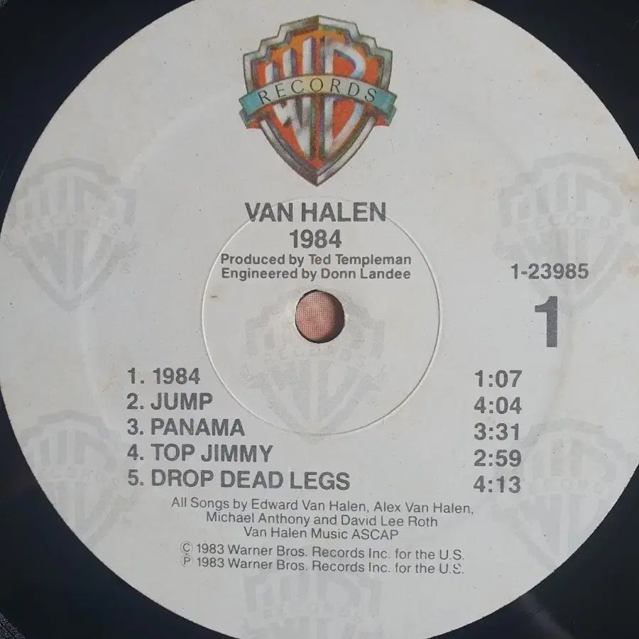 VAN HALEN 6집 - 1984 LP(미국초반)