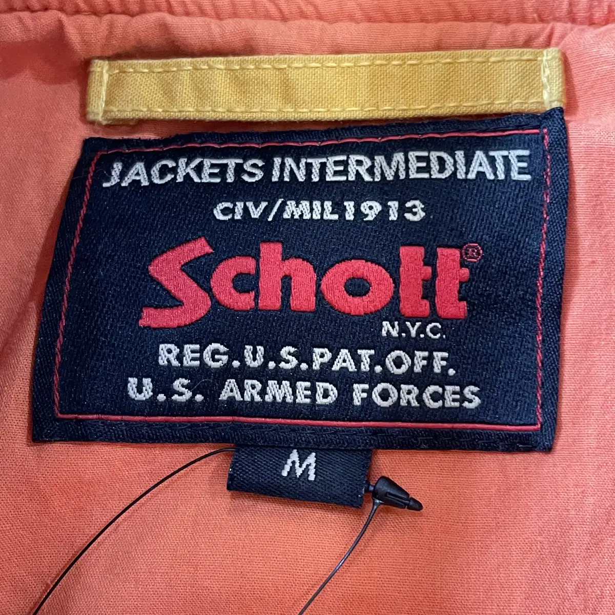 Schott 쇼트 u.s. 머스타드 패치 블루종 자켓 M