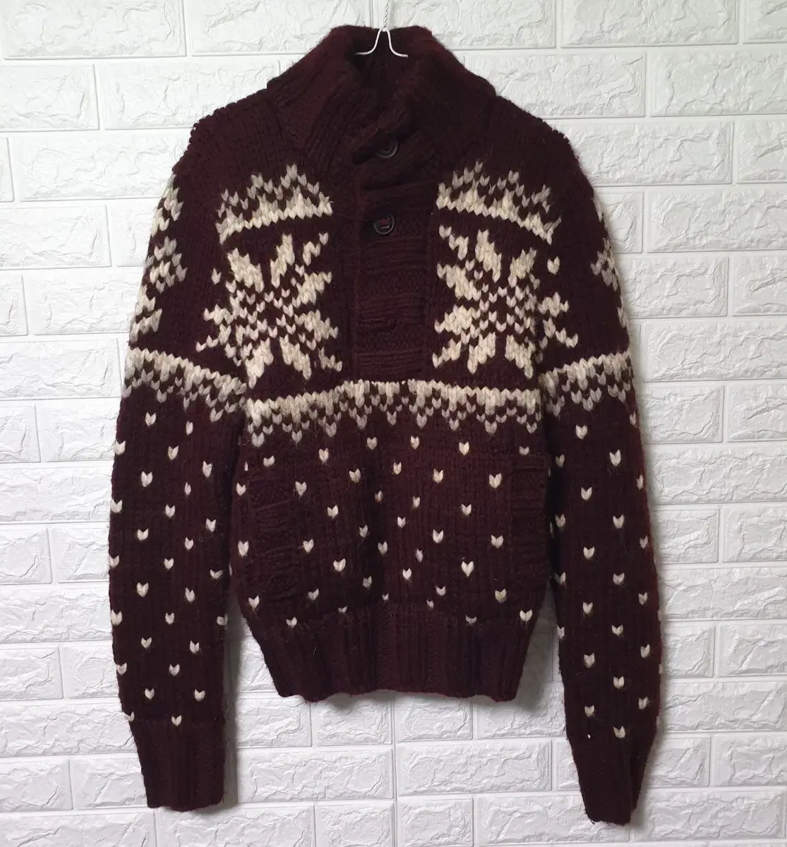 Abercrombie Heavy Wool Cowichan Sweater for Sale