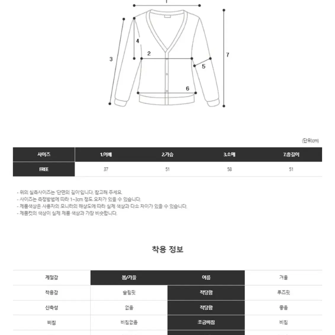 브이넥 시스루 니트 가디건