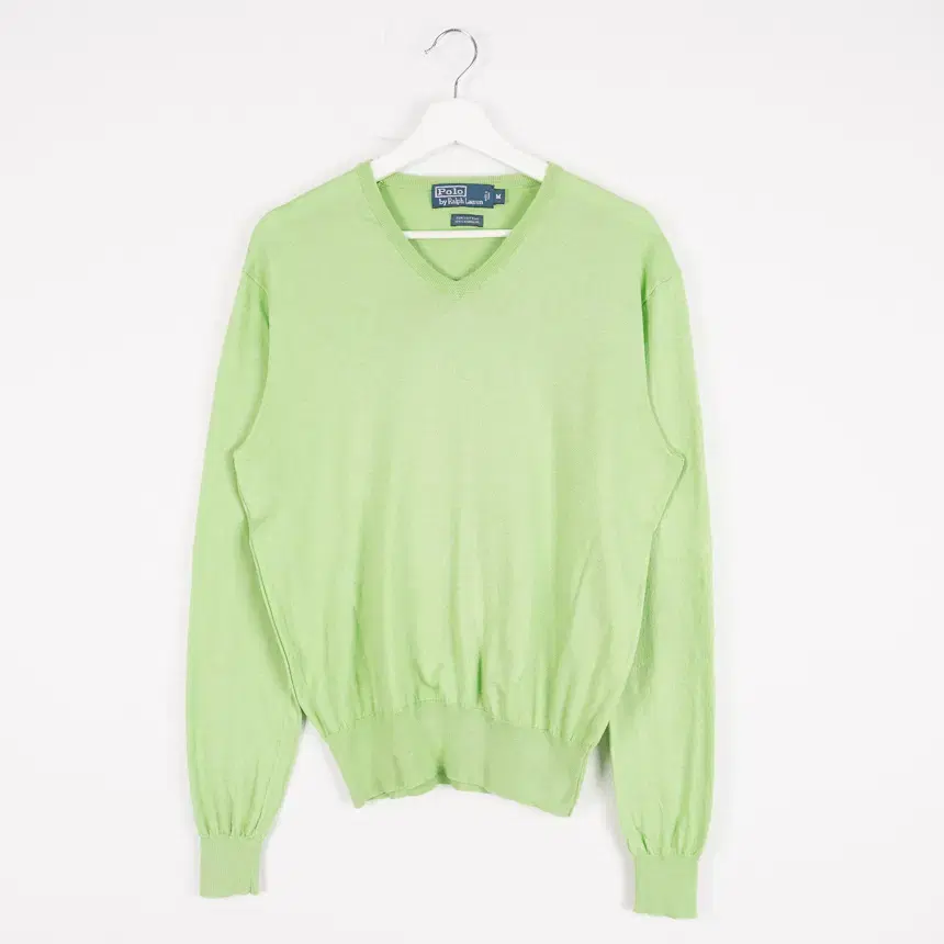 Polo Cashmere V-neck Green Knit VIZ0915