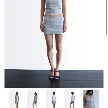 sio seoul jacuard mini skirt sky (택포) | 브랜드 중고거래