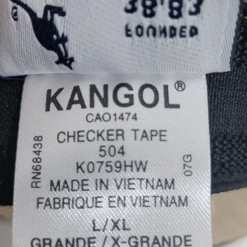 (새상품) KANGOL 캉골 체크 헌팅캡 / 사이즈 L~ XL