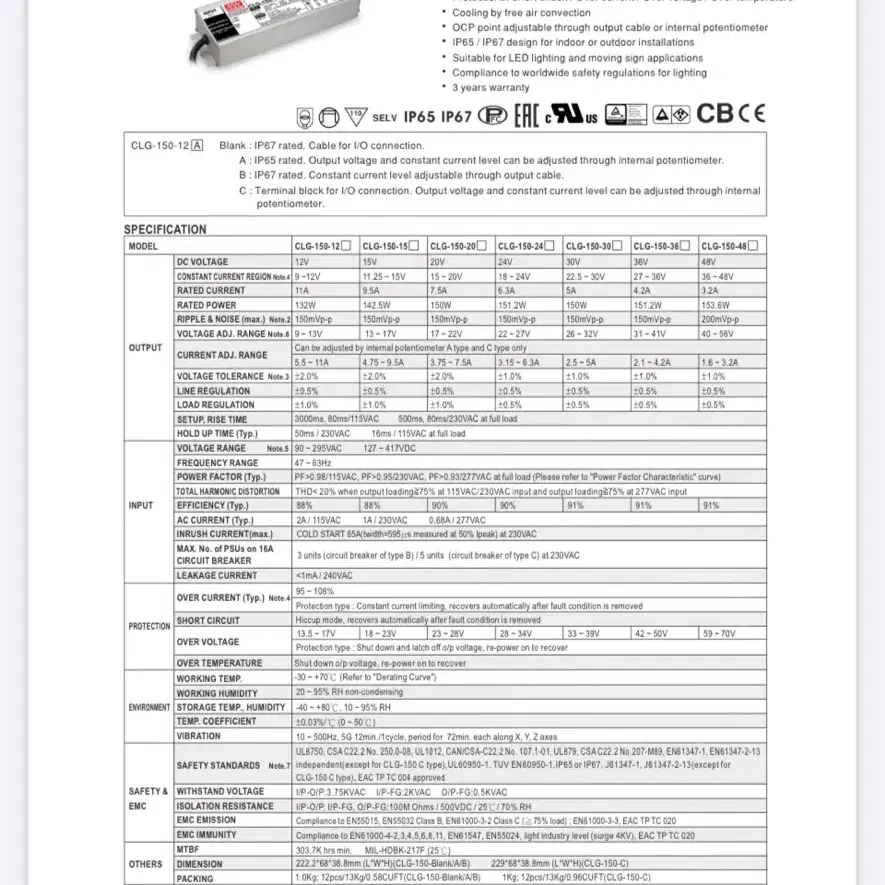 민웰 CLG-150-24