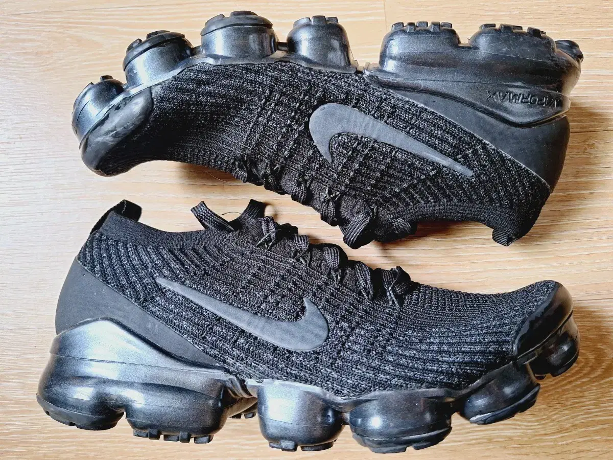 Nike Air VaporMax Flyknit 3 Triple Black Genuine Running Shoes Running Shoes